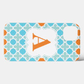 Personalized Monogram Retro Quatrefoil Pattern Case-Mate iPhone Hülle (Rückseite (Horizontal))
