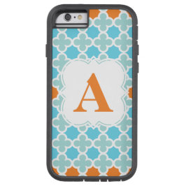 Personalized Monogram Retro Quatrefoil Pattern Case-Mate iPhone Hülle