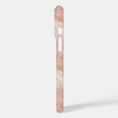Personalized Monogram Rose Quartz Gold Case-Mate iPhone Hülle (Rückseite / Links)