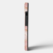 Personalized Monogram Rose Quartz Gold Case-Mate iPhone Hülle (Rückseite / Links)