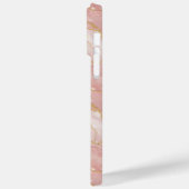 Personalized Monogram Rose Quartz Gold Case-Mate iPhone Hülle (Rückseite / Links)