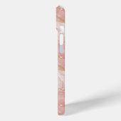 Personalized Monogram Rose Quartz Gold Case-Mate iPhone Hülle (Rückseite / Links)