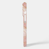 Personalized Monogram Rose Quartz Gold Case-Mate iPhone Hülle (Rückseite / Links)
