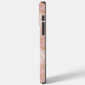 Personalized Monogram Rose Quartz Gold Case-Mate iPhone Hülle (Rückseite / Links)