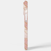 Personalized Monogram Rose Quartz Gold Case-Mate iPhone Hülle (Rückseite / Links)