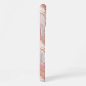 Personalized Monogram Rose Quartz Gold iPhone Hülle (Rechte Seite)