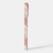 Personalized Monogram Rose Quartz Gold iPhone Hülle (Rechte Seite)