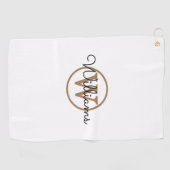 Personalized Monogram Signature Script Name Golfhandtuch (Horizontal)