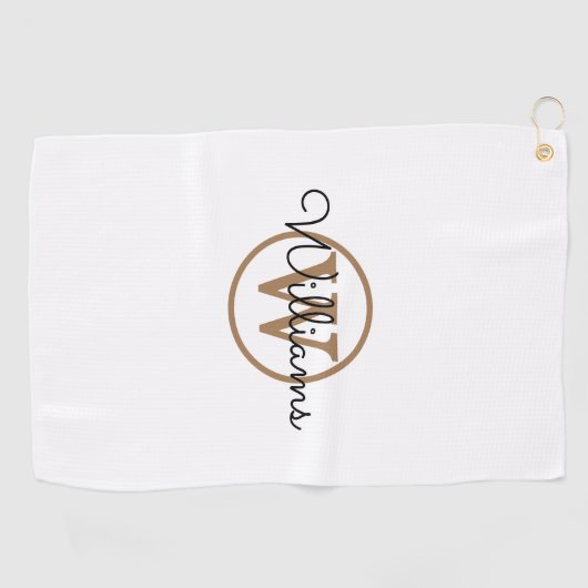 Personalized Monogram Signature Script Name Golfhandtuch (Horizontal)