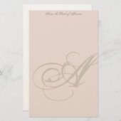 Personalized Monogram Stationery Briefpapier (Vorne/Hinten)