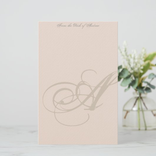 Personalized Monogram Stationery Briefpapier (Stehend Vorderseite)