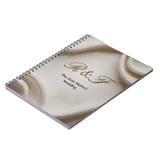 Personalized Monogram Suite | Luxe Linen Wedding Notizblock (Linke Seite)