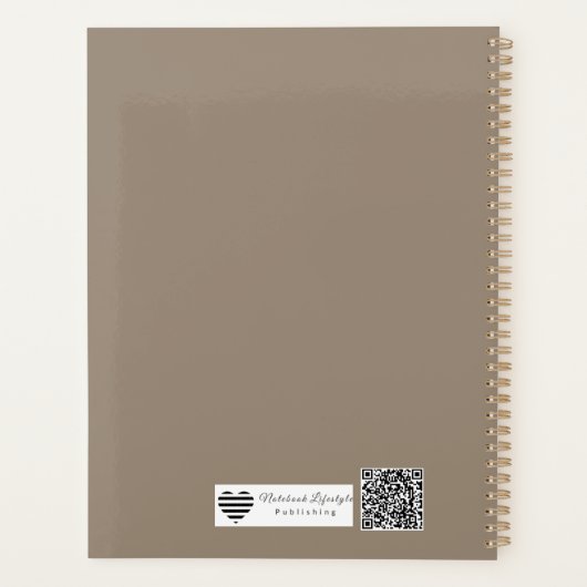 Personalized Monogram Suite | Luxe Linen Wedding Planer (Rückseite)