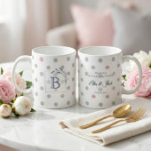 Personalized Monogram Wedding Favors – Pink & Grey Kaffeetasse