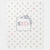 Personalized Monogram Wedding Gift Couple Bride Fleecedecke (Vorderseite)