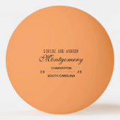 Personalized Monogram Wedding  Tischtennisball (Vorderseite)