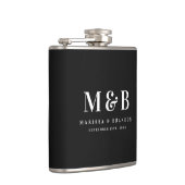 Personalized Monogrammed Initials Wedding Favors Flachmann (Rechts)