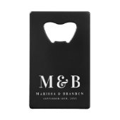 Personalized Monogrammed Initials Wedding Favors Geldbeutel Flaschenöffner (Vorderseite)