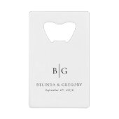 Personalized Monogrammed Initials Wedding Favors Geldbeutel Flaschenöffner (Vorderseite)