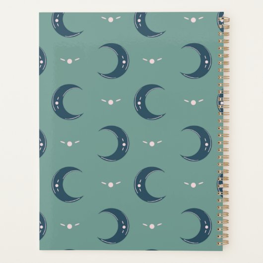 Personalized Moon Pattern Planner 8.5x11 Planer (Rückseite)