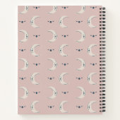 Personalized Moon Pattern Spiral Notebook 8.5x11 Notizblock (Rückseite)