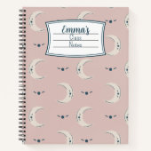 Personalized Moon Pattern Spiral Notebook 8.5x11 Notizblock (Vorderseite)