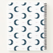 Personalized Moon Pattern Spiral Notebook 8.5x11 Notizblock (Rückseite)