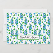 Personalized Morning Glories Floral Note Card Mitteilungskarte (Vorderseite)