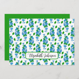 Personalized Morning Glories Floral Note Card Mitteilungskarte