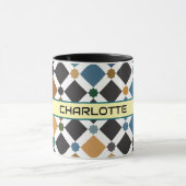 Personalized Moroccan Zellige Pattern Mug – Custom Tasse (Zentrum)