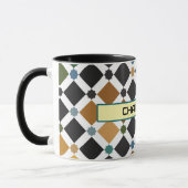 Personalized Moroccan Zellige Pattern Mug – Custom Tasse (Links)