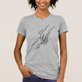 Personalized Mother and Child Hands Line Art Shirt