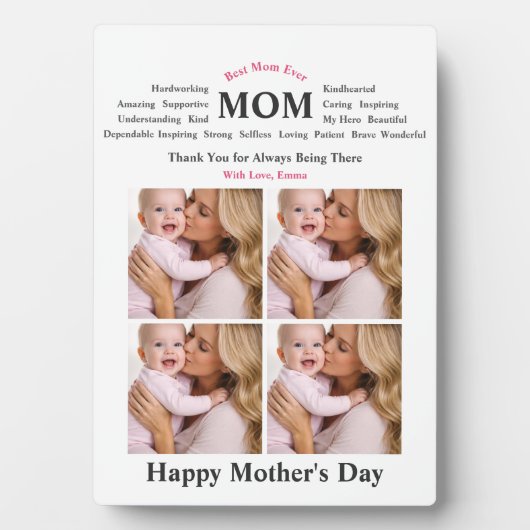 Personalized Mother’s Day Fotoplatte (Vorderseite)