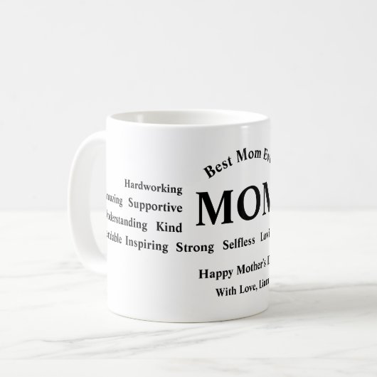 Personalized Mother’s Day Mug Kaffeetasse (Vorderseite Links)