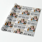 Personalized Mother’s Day Newspaper Geschenkpapier (Ungerollt)