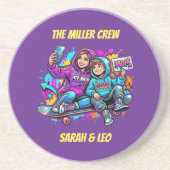 Personalized Mother & Son Graffiti Coaster Getränkeuntersetzer (Vorne)