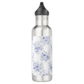 Personalized Mothers Day Blue Flowers Floral Edelstahlflasche (Rechts)