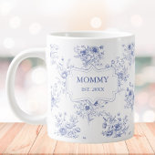 Personalized Mothers Day Blue Flowers Floral Jumbo-Tasse
