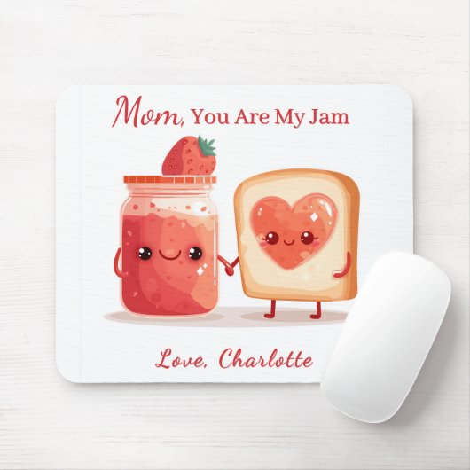 Personalized Mothers Day Desk Gift for Mom Mousepad (Mit Mouse)
