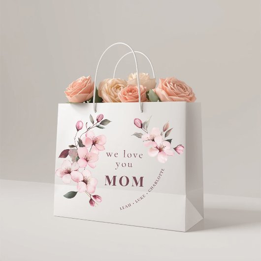 Personalized Mothers Day Gift Bag for Mom Große Geschenktüte