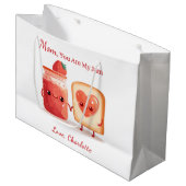Personalized Mothers Day Gift Bag for Mom Große Geschenktüte (Vorderseite Schrägansicht)