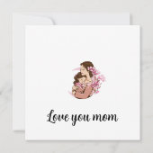 Personalized Mother's Day Mom's Hug Flat Card (Rückseite)