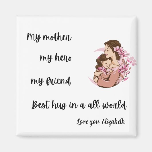 Personalized Mother's Day Mom's Hug Magnet (Vorne)