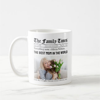 Personalized Mother's Day Newspaper Gift for Mom Kaffeetasse
