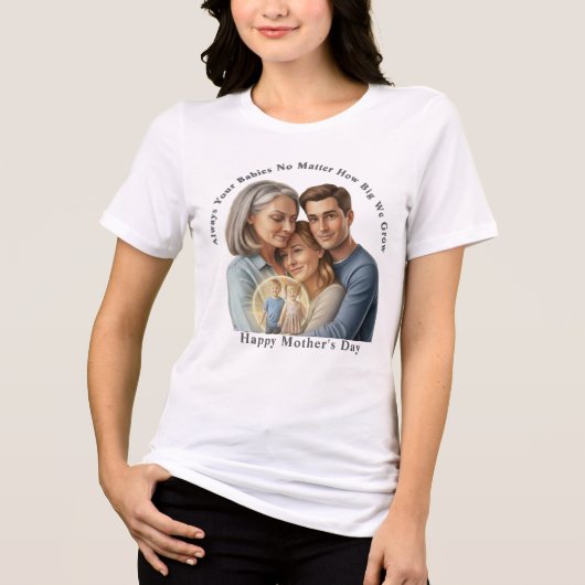 personalized mother's day photo  Tri-Blend shirt (Vorderseite)