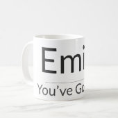 Personalized Motivational Mug – Custom Name & Affi Kaffeetasse (Vorderseite Links)