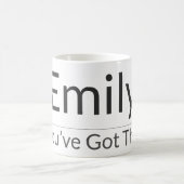 Personalized Motivational Mug – Custom Name & Affi Kaffeetasse (Mittel)