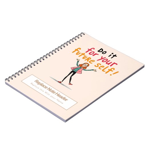 Personalized Motivational Notebook Notizblock (Linke Seite)