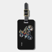 Personalized Motocross Luggage Tag Gepäckanhänger (Vorderseite vertikal)