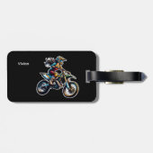 Personalized Motocross Luggage Tag Gepäckanhänger (Rückseite horizontal)